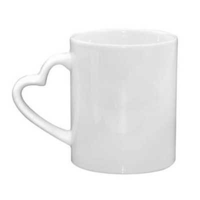 Hrnek bílý 300ml s uchem srdce