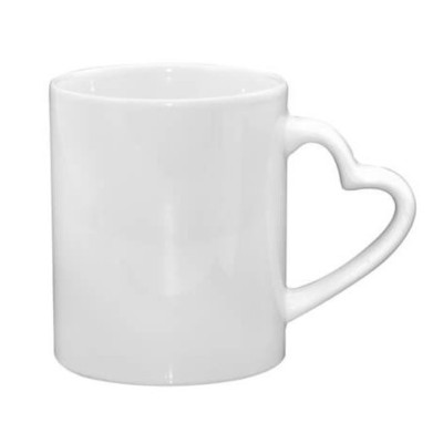 Hrnek bílý 300ml s uchem srdce