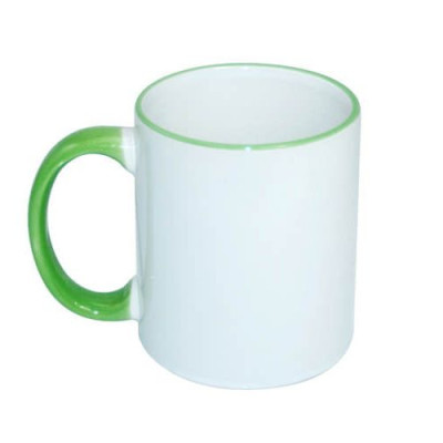 Hrnky 300ml barevný lem a ouško