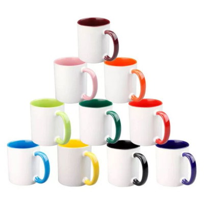 Hrnky (16 odstínů) 300ml barevný vnitřek a ouško