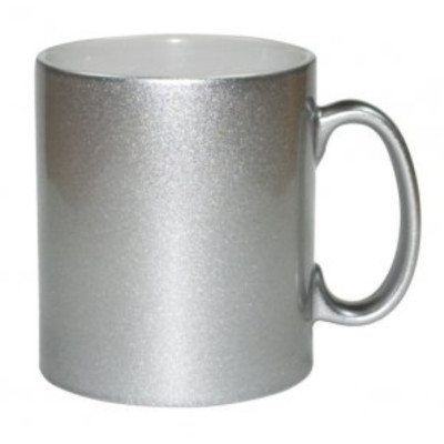 Hrnek 300ml stříbrný metalický matný