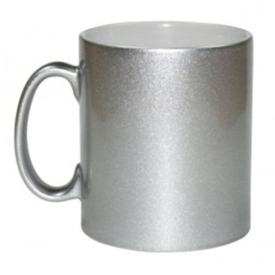 Hrnek 300ml stříbrný metalický matný