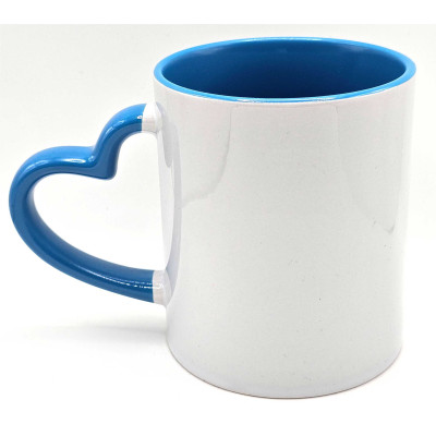 Hrnky 300ml barevné ouško tvar rdce