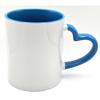 Hrnky 300ml barevné ouško tvar rdce