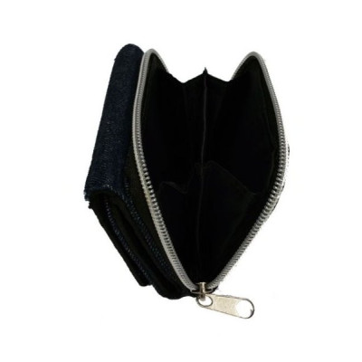 Džínová peněženka 12 x 9 cm