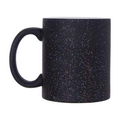 Magický TŘPITIVÝ černý matný hrnek 300ml