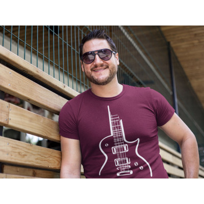 Triko s elektrickou kytarou