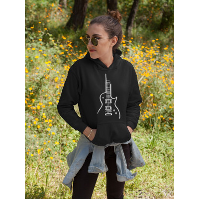 Mikina dámská černá s elektrickou kytarou