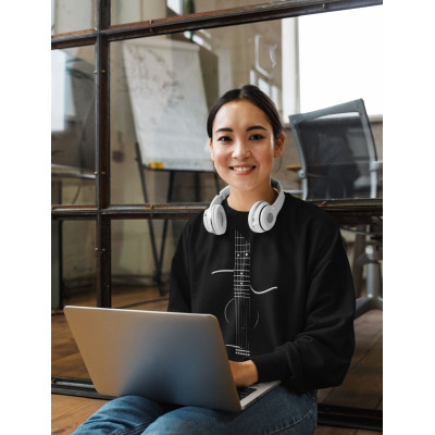 Svetrová dámská mikina s kytarou