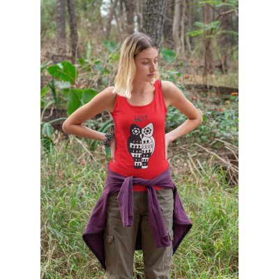 Dámské tílko s potiskem moudrá sova