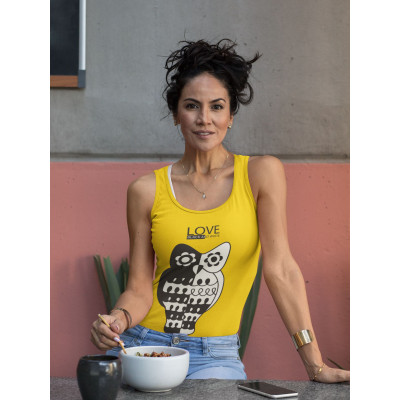 Dámské SPORTOVNÍ tílko s potiskem moudré sovy