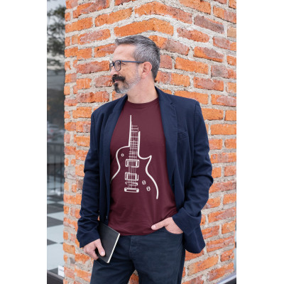 Triko s elektrickou kytarou
