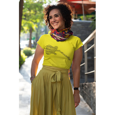 Dámské triko s potiskem kytara - písmenka