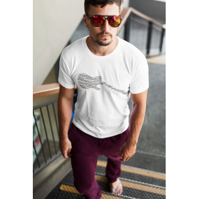 Pánské triko s kytarou z písmenek