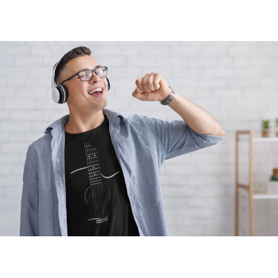 Pánské triko s potiskem kytara španělská